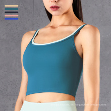 Nuevo diseño de sujetador de yoga personalizado Soft 2 en 1 Cami Bra.